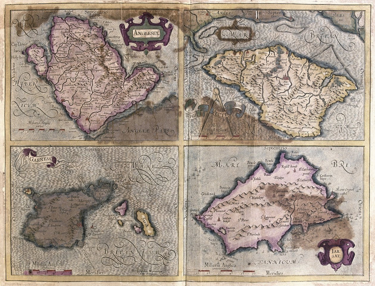 De britiske øer (gravering af Gerardus Mercator