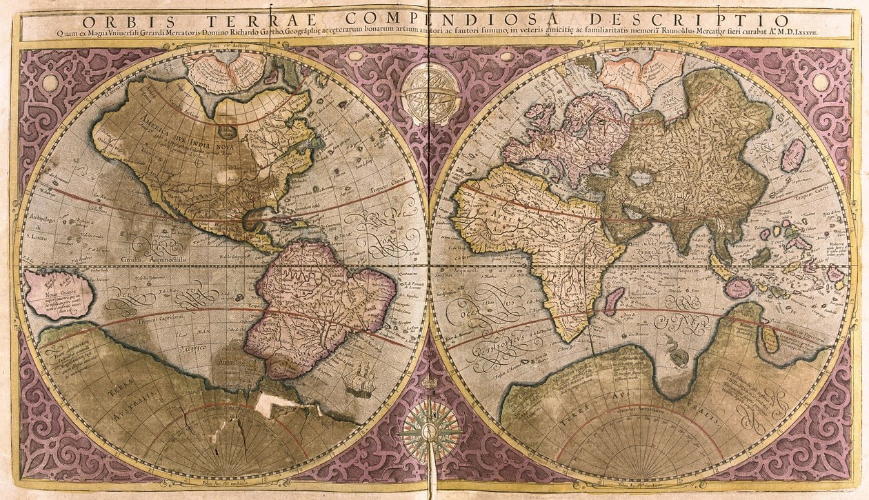 Kloden (gravering af Gerardus Mercator