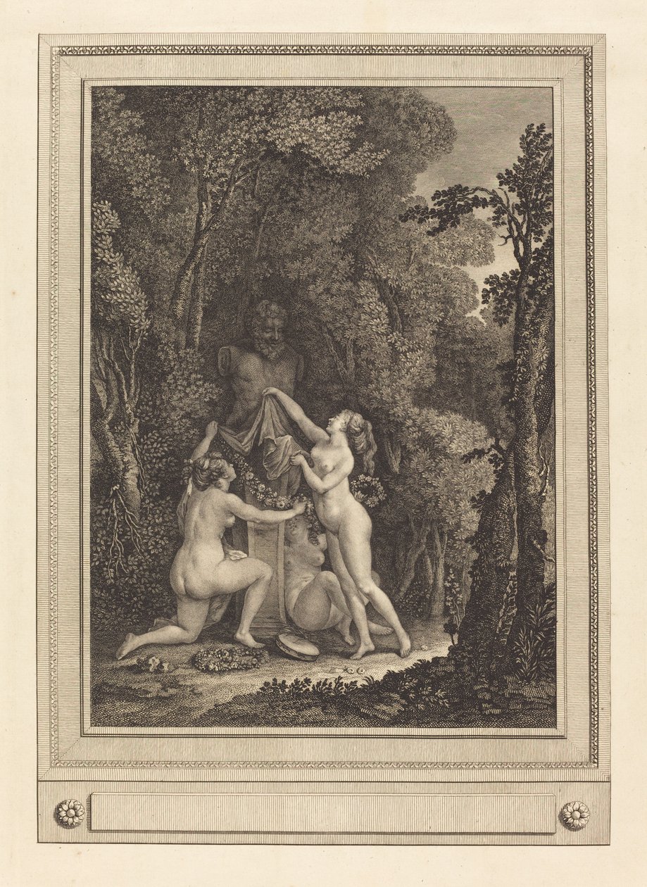 De skrupelløse nymfer af Geraud Vidal after Nicolas Lavreince