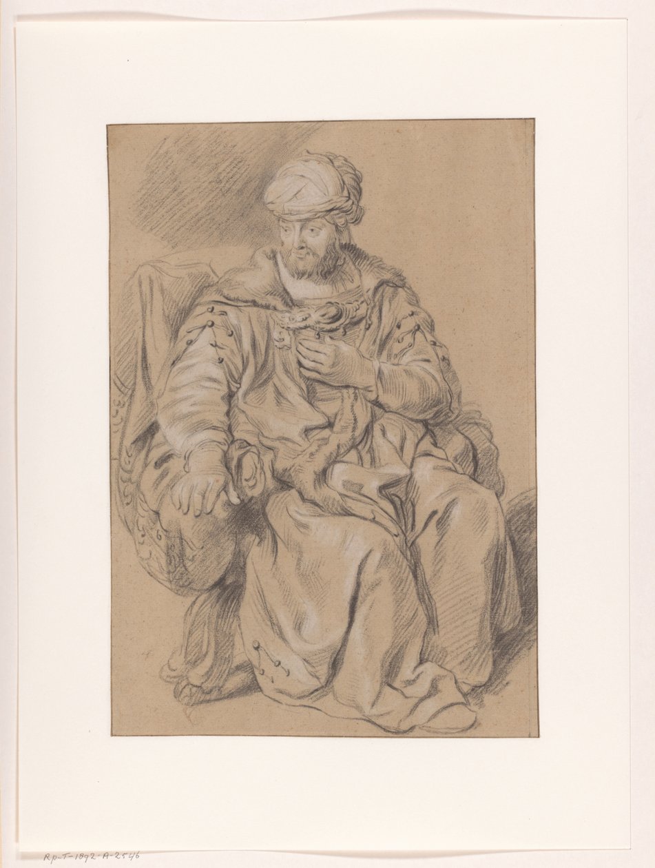 Siddende orientalsk mand af Gerbrand van den Eeckhout (copy after)