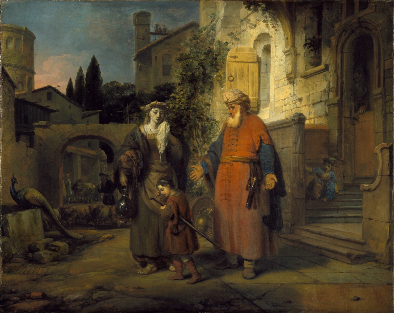 Uddrivelsen af Hagar og Ismael, 1666 af Gerbrand van den Eeckhout