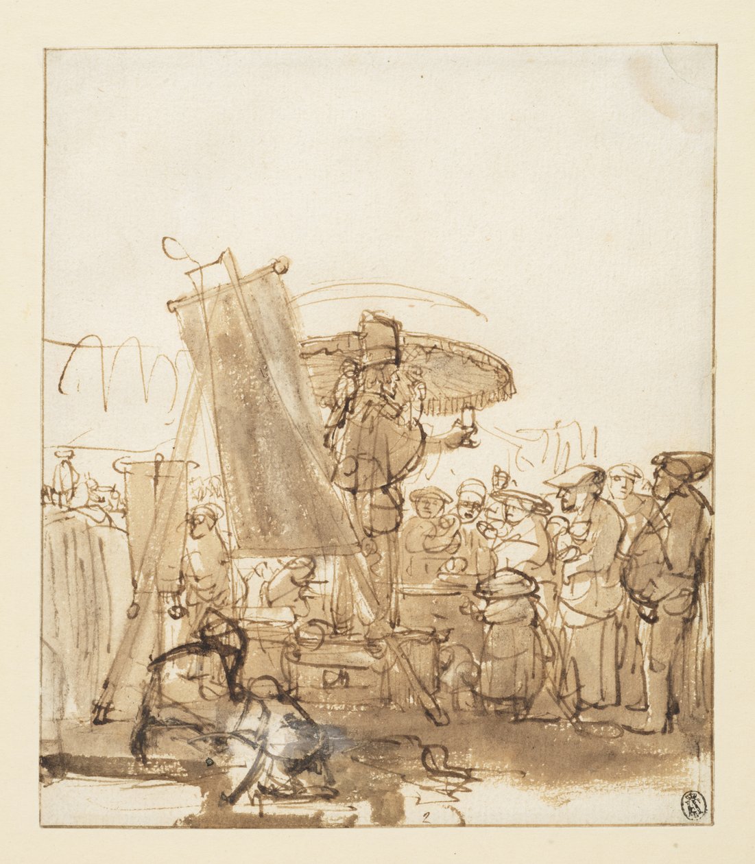 Kvaksalver taler til en folkemængde, ca. 1637 af Gerbrandt van den Eeckhout