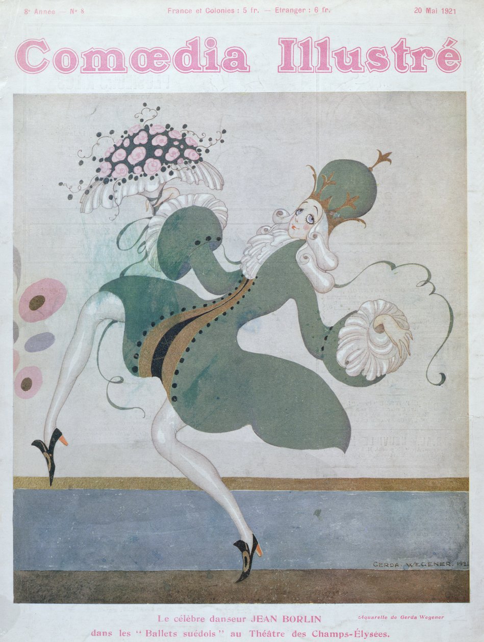 Jean Borlin (1893-1930) stjerne i Den Kongelige Svenske Ballet, fra forsiden af 