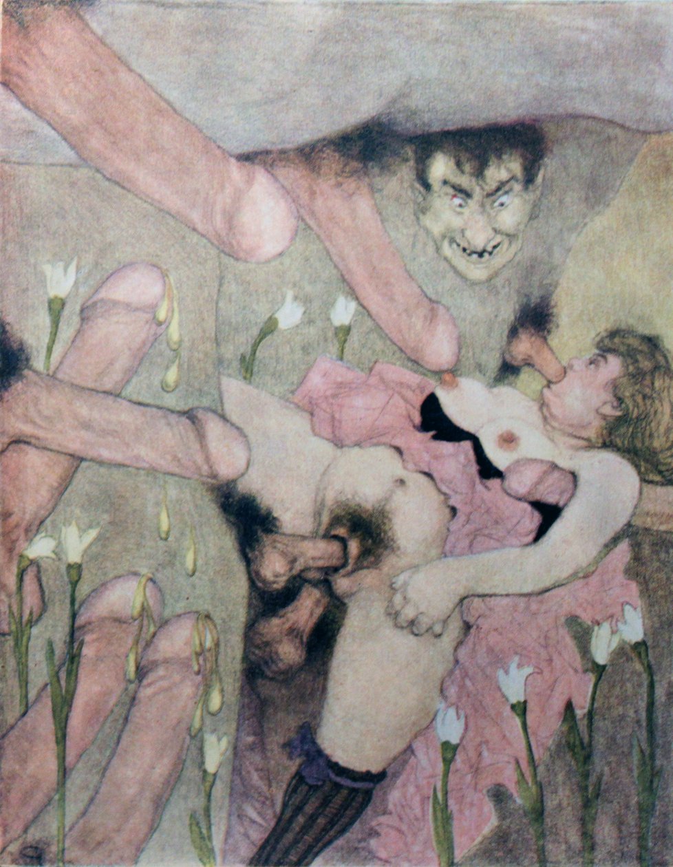 Serier af akvareller udgivet i Erotopolis Paris i 1925 under titlen The Delights of Eros af Gerda Marie Frederike Wegener