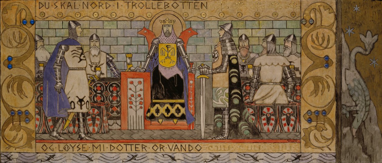 Åsmund i Kongesalen af Gerhard Peter Frantz Vilhelm Munthe