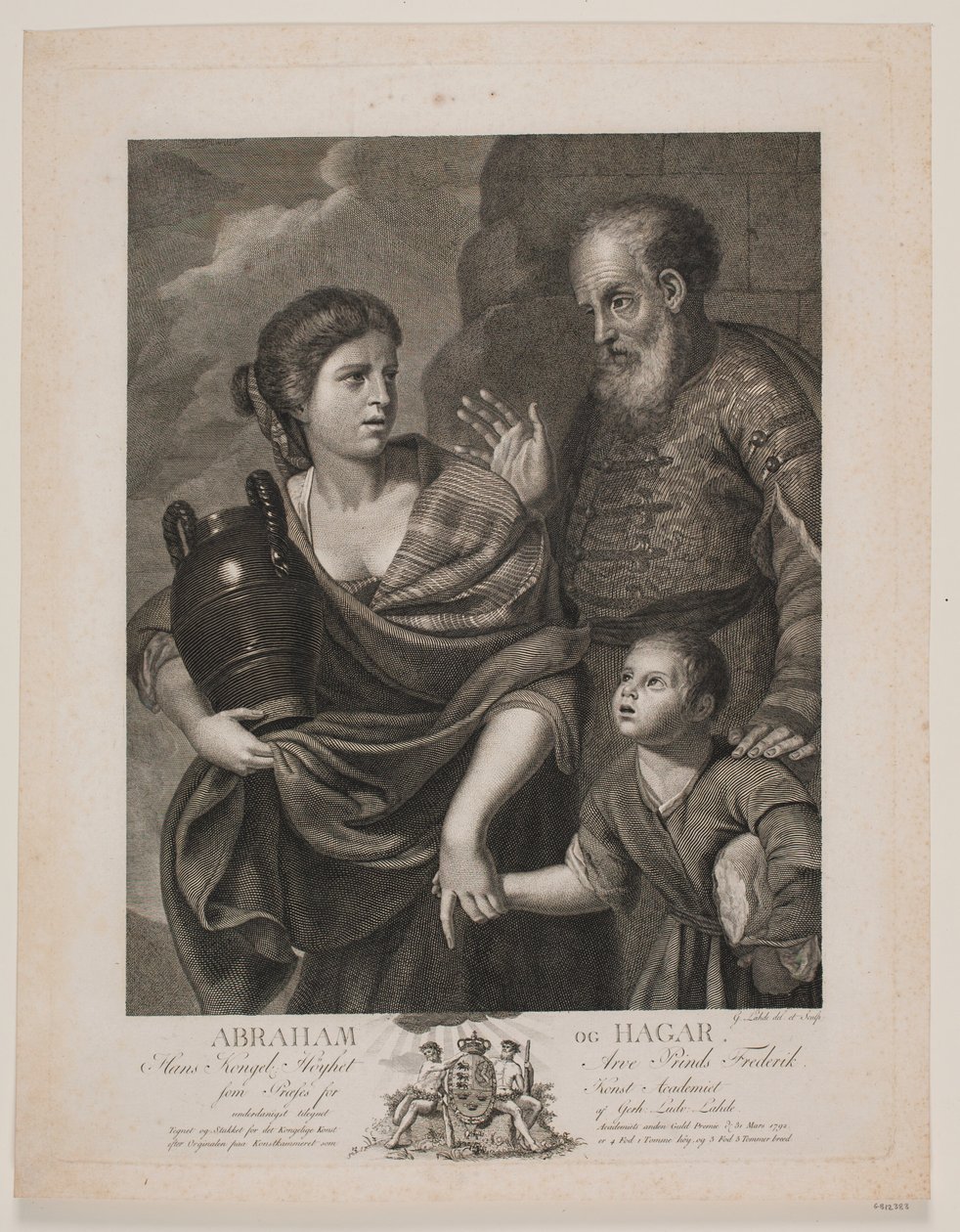 Abraham og Hagar af Gerhard Ludvig Lahde