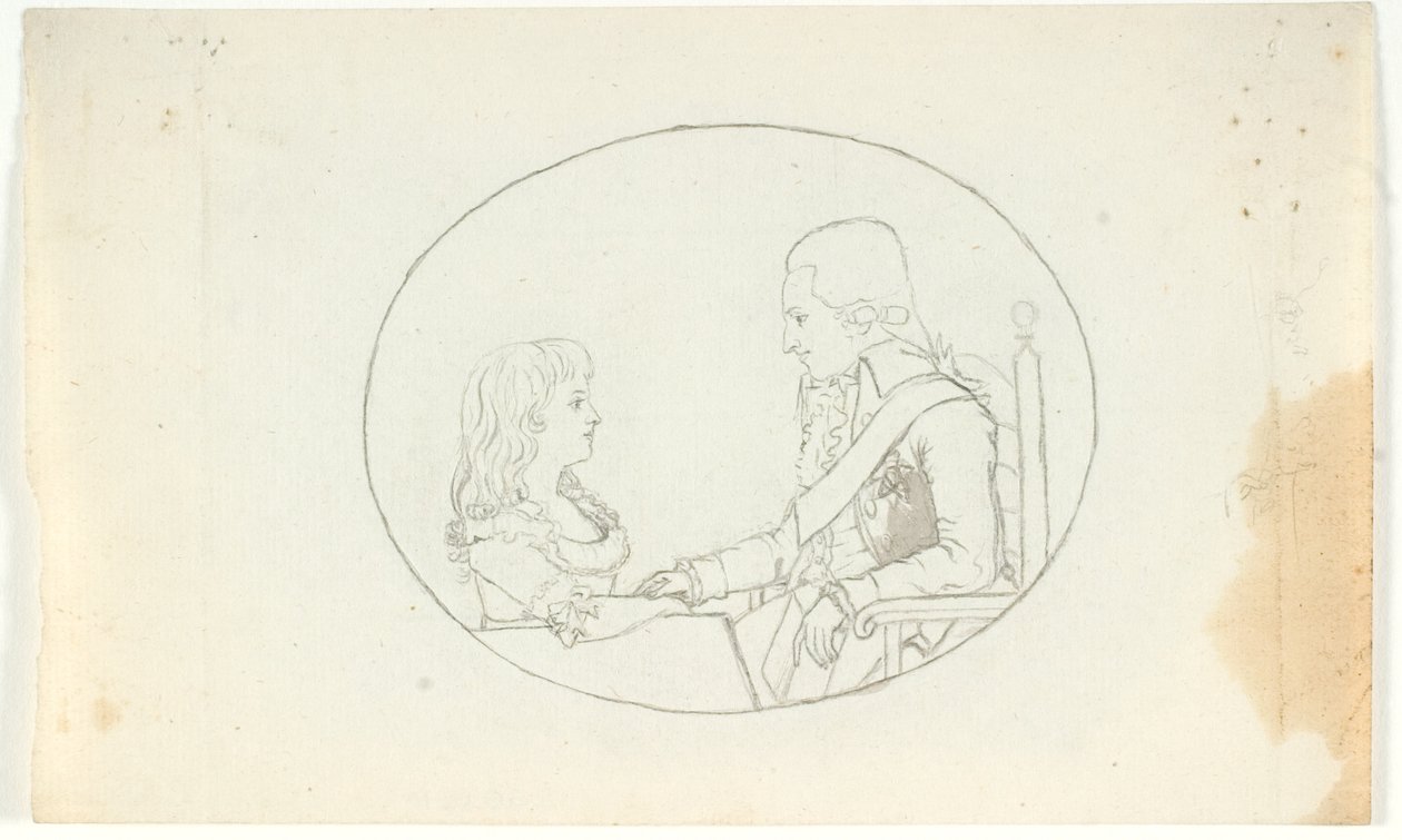Arveprins Frederik med arveprinsen (Chr. VIII) af Gerhard Ludvig Lahde