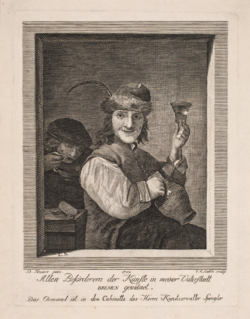 Bonde med kande og glas af Gerhard Ludvig Lahde