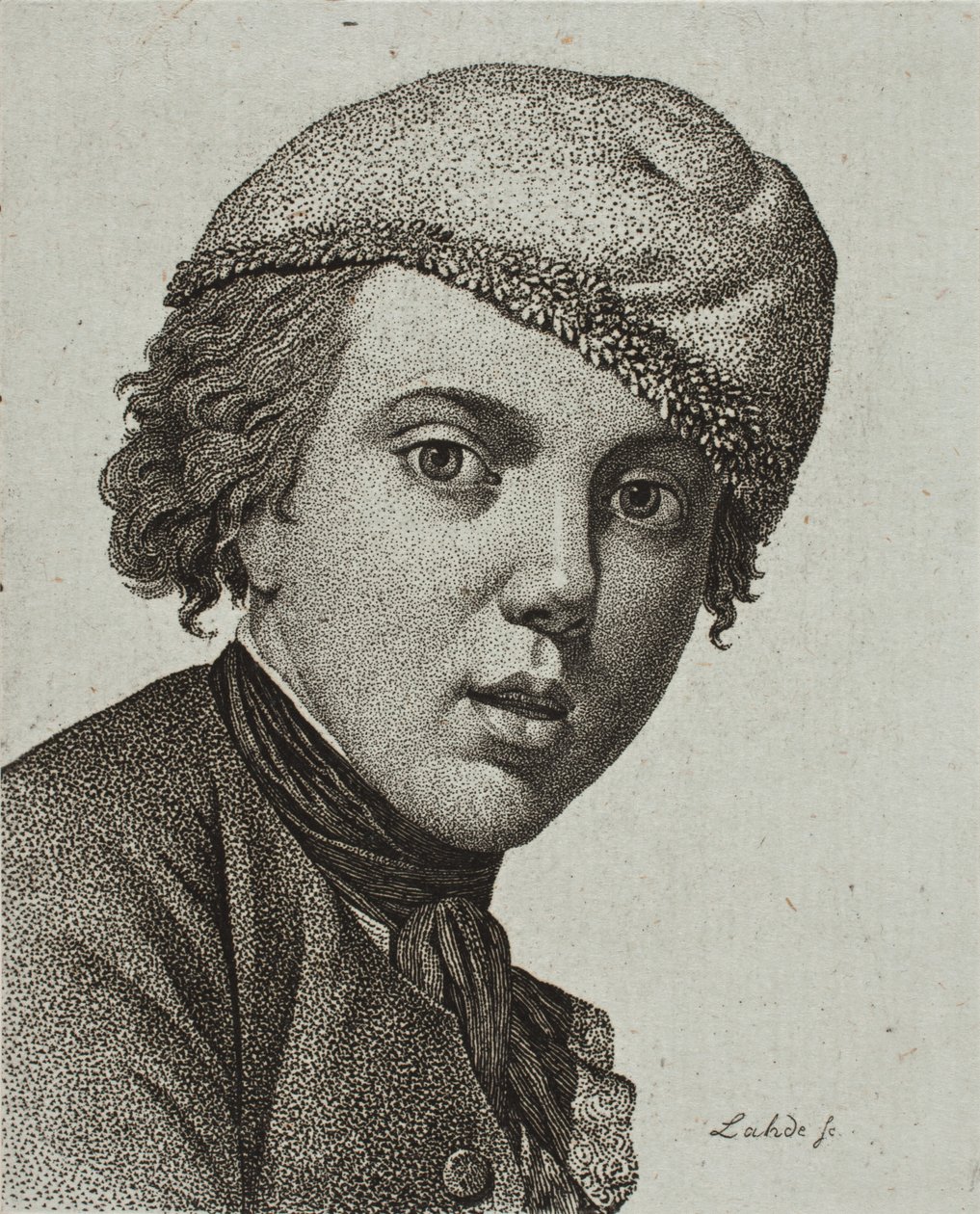 Jens Juel, efter Juels selvportræt fra 1767 af Gerhard Ludvig Lahde