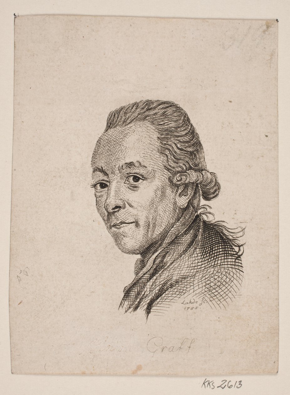 Portræt af maleren A. Graff af Gerhard Ludvig Lahde