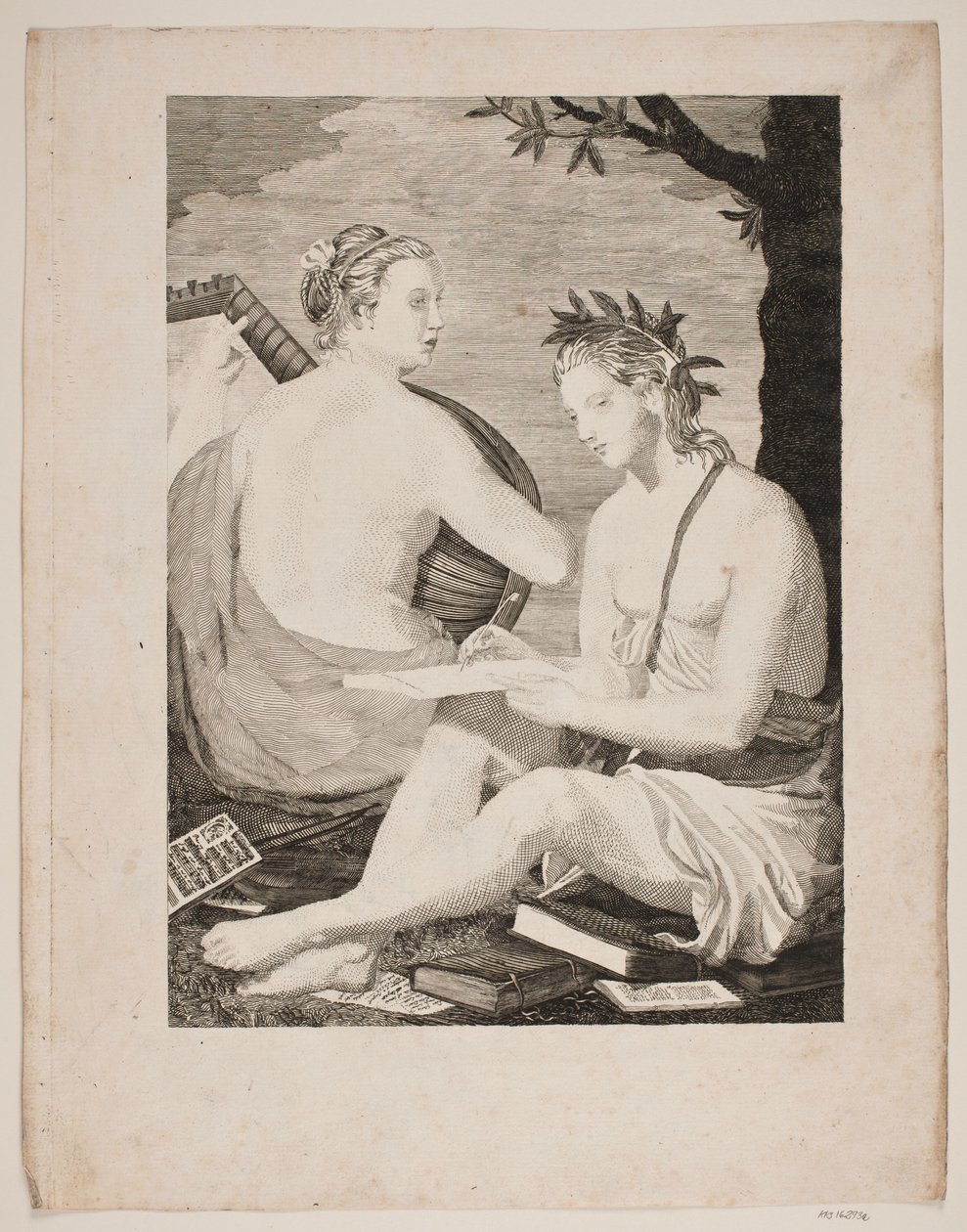 Terpsichore et Kalliope af Gerhard Ludvig Lahde