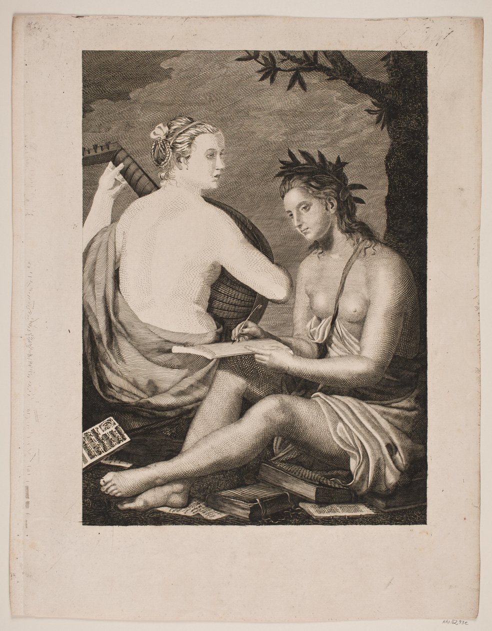 Terpsichore et Kalliope af Gerhard Ludvig Lahde