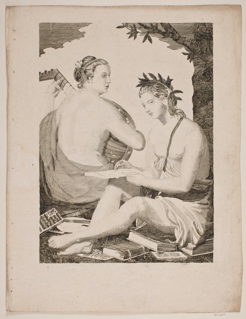 Terpsichore et Kalliope af Gerhard Ludvig Lahde