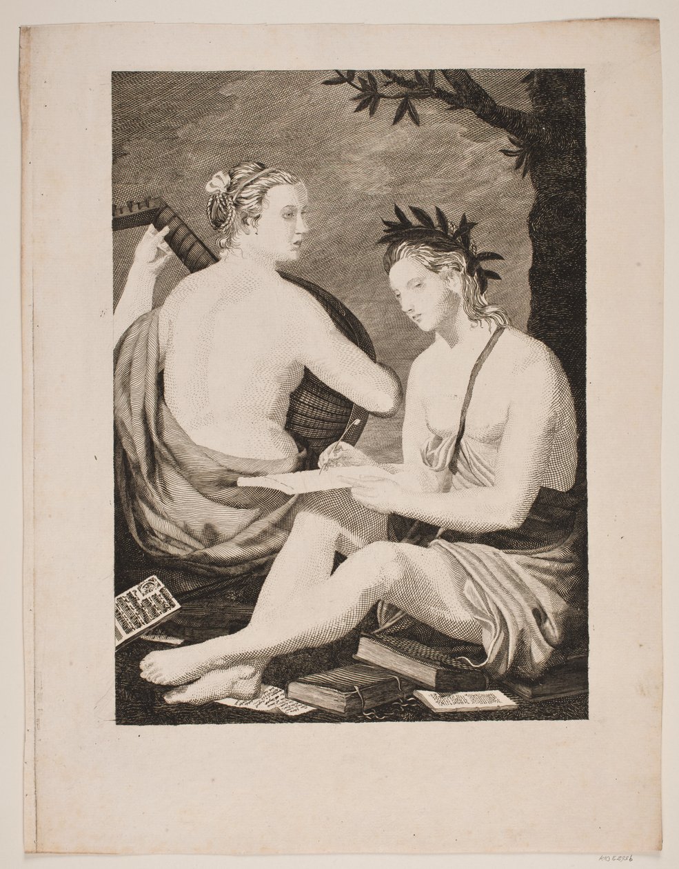 Terpsichore et Kalliope af Gerhard Ludvig Lahde