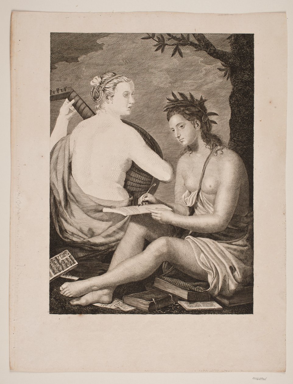 Terpsichore et Kalliope af Gerhard Ludvig Lahde