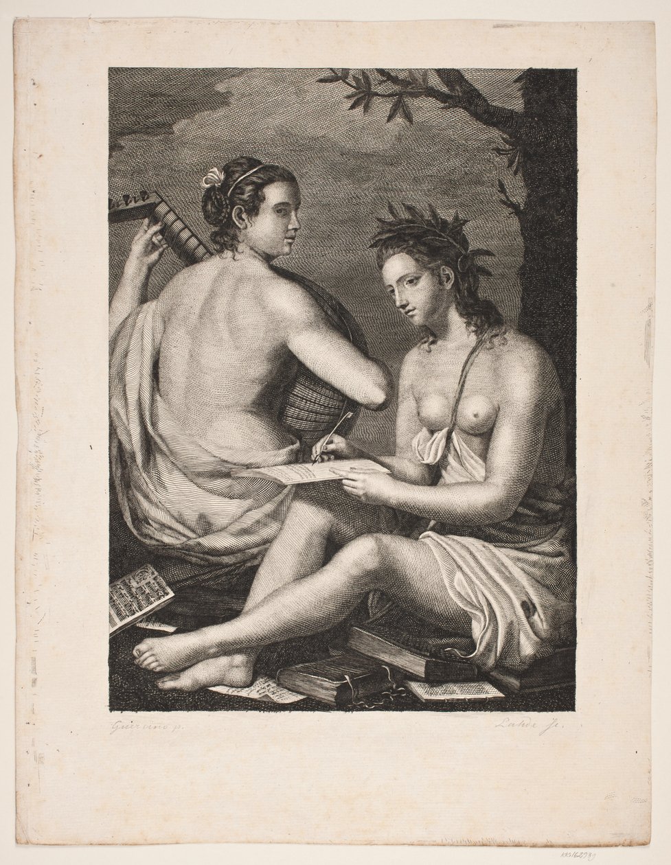 Terpsichore et Kalliope af Gerhard Ludvig Lahde