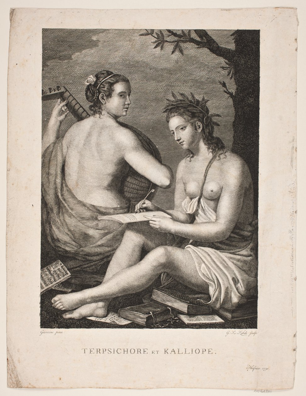 Terpsichore et Kalliope af Gerhard Ludvig Lahde