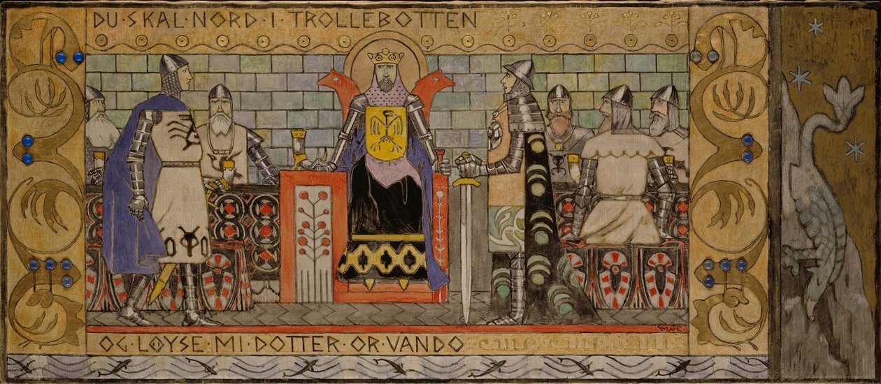 Åsmund i kongens hal af Gerhard Munthe