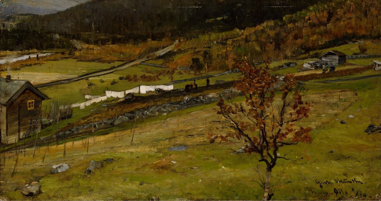 Efterårslandskab, Øylo af Gerhard Munthe