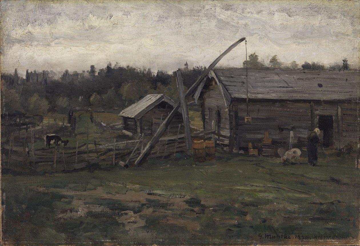 Gammel stald, Hedmark af Gerhard Munthe