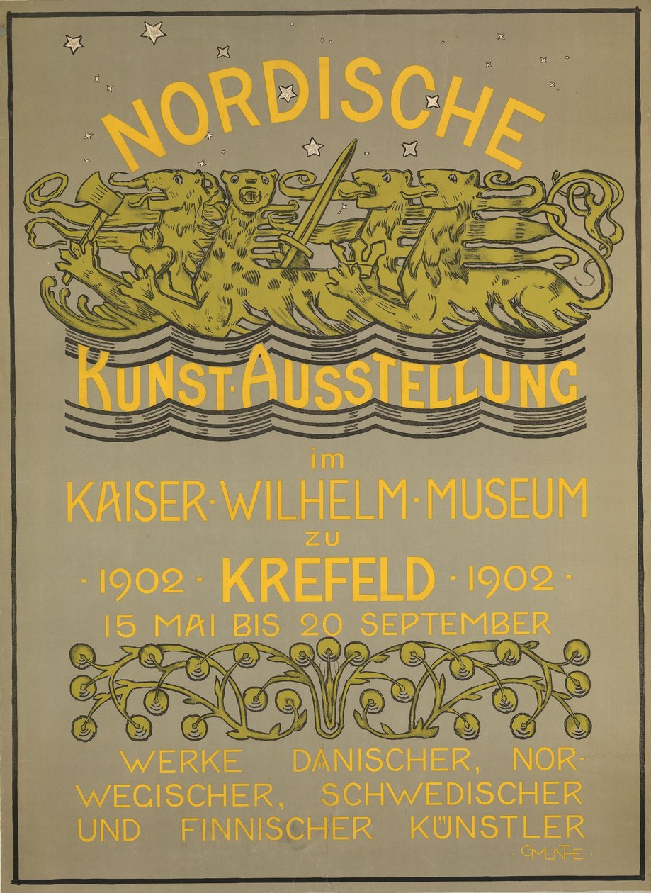 Nordische Kunstausstellung im Kaiser Wilhelm Museum 1902 af Gerhard Munthe