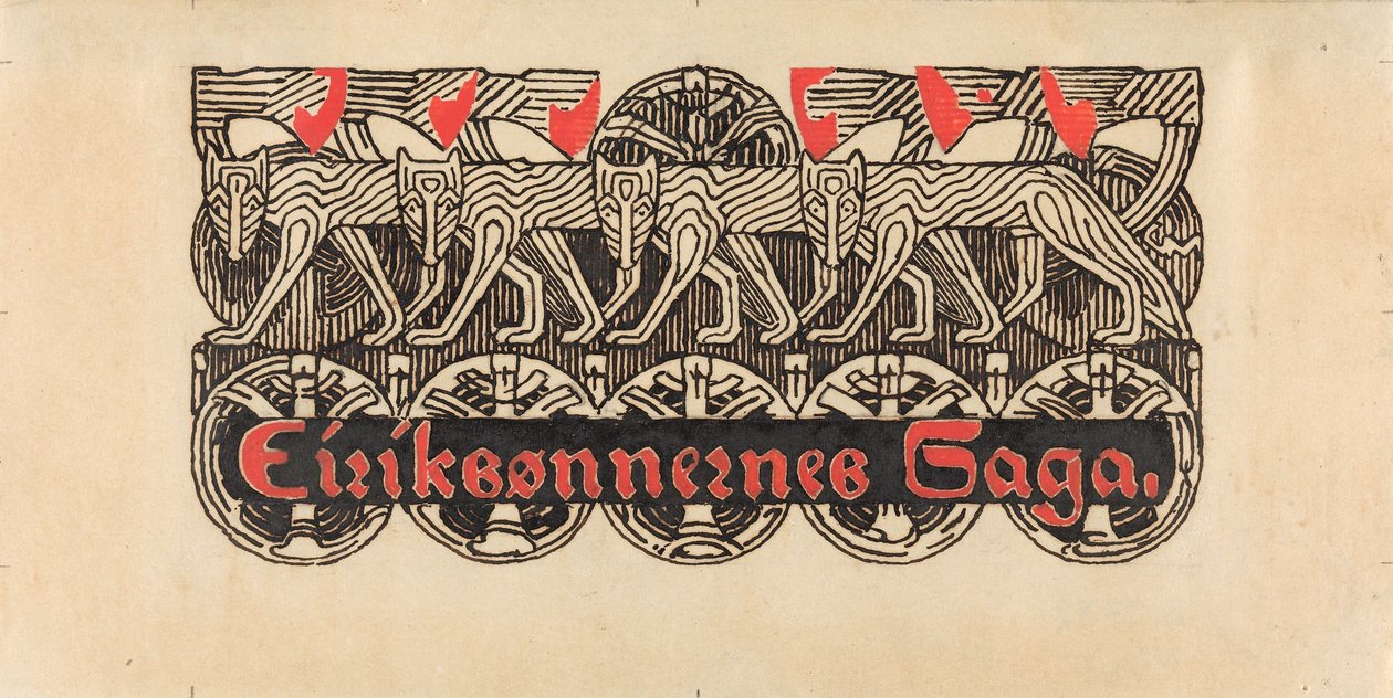 Für Snorre Sturlason, Königssagas, Kristiania 1899 af Gerhard Munthe