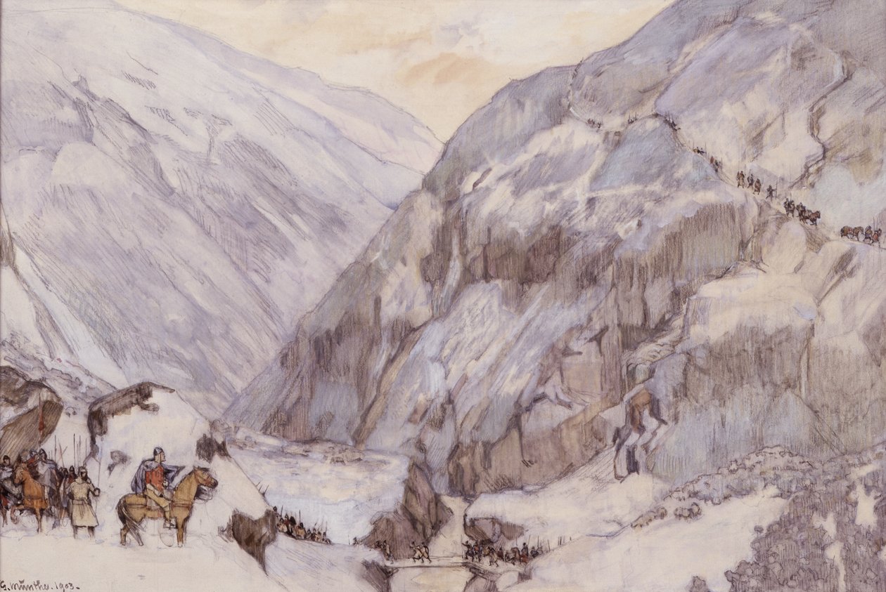 Kong Sverre ved Vårstien (Drivdalen) af Gerhard Peter Frantz Vilhelm Munthe