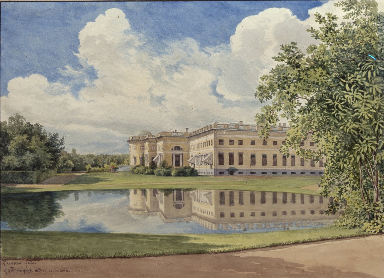 Alexanderpaladset i Tsarskoye Selo, 1831 af Gerhard Wilhelm Reutern von