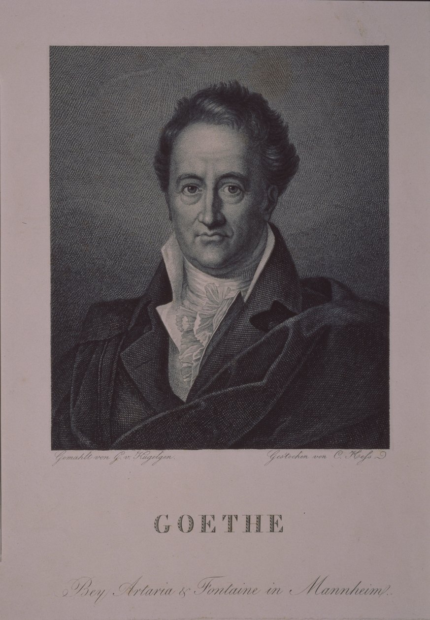 Portræt af forfatteren Johann Wolfgang von Goethe 1749-1832 af Gerhard von Kügelgen