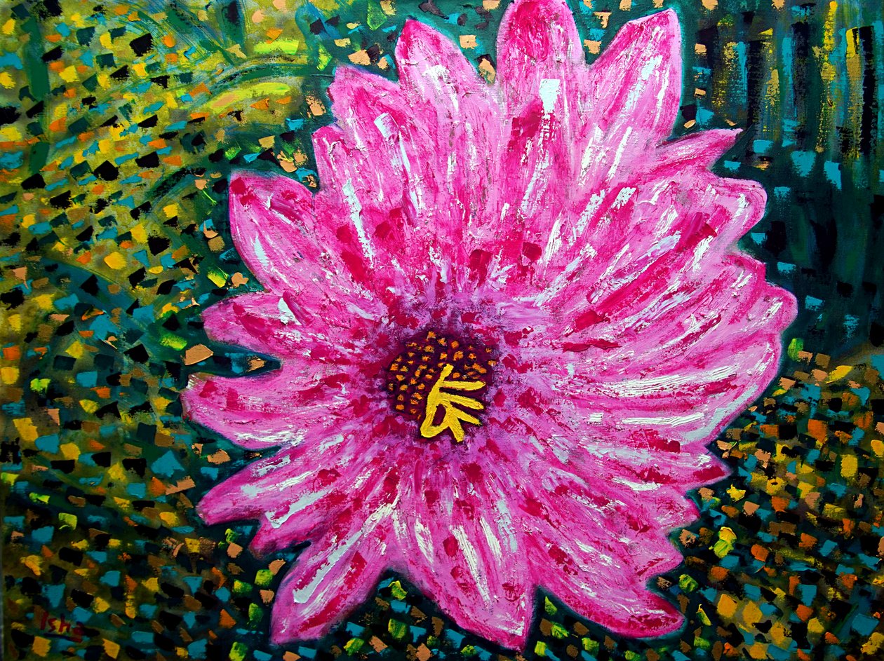 Abstract Floral III, 2023 (olie på lærred) af Gerhardt Isringhaus