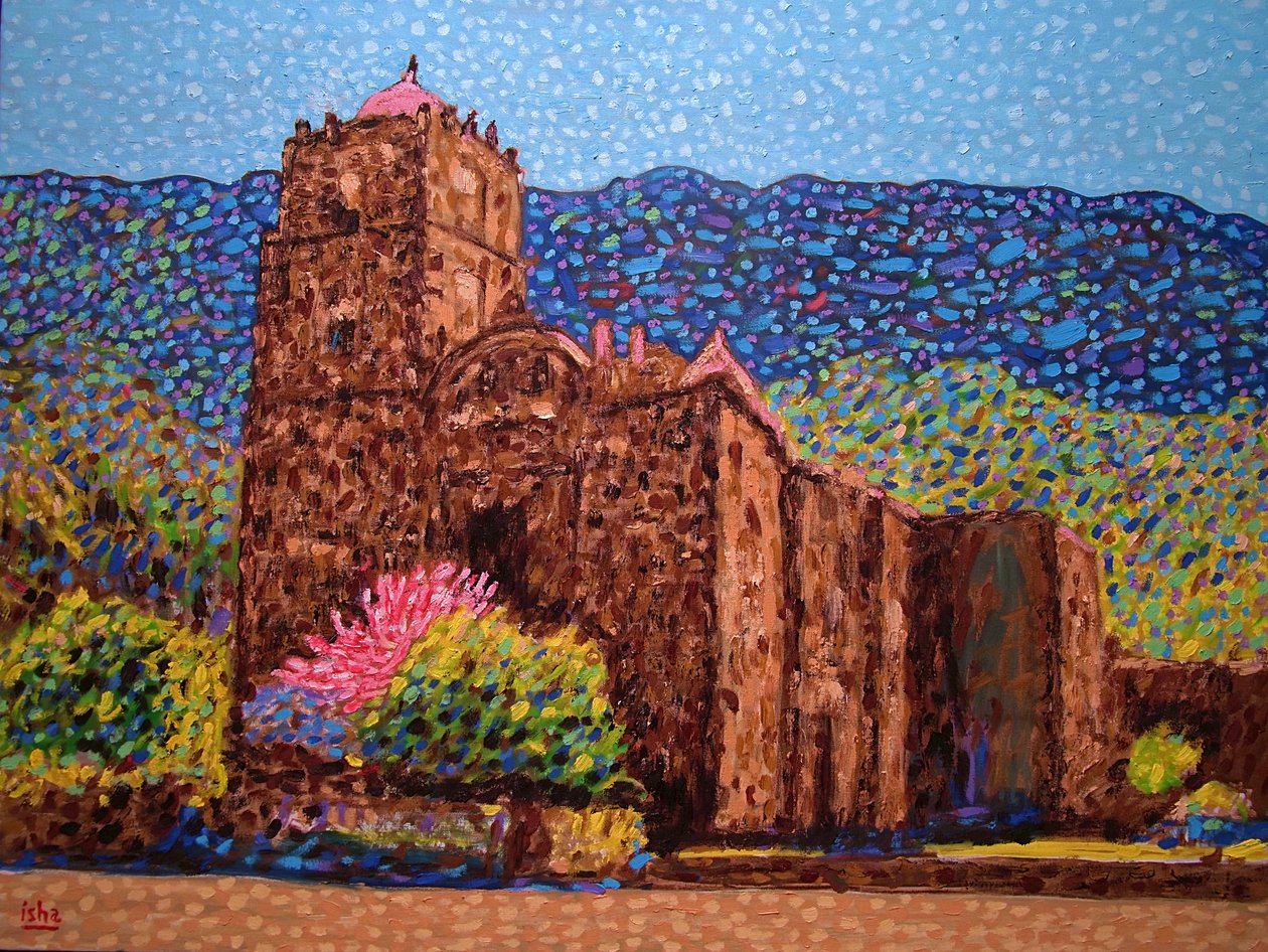 San Javier Mission, 2020 (olie på lærred) af Gerhardt Isringhaus