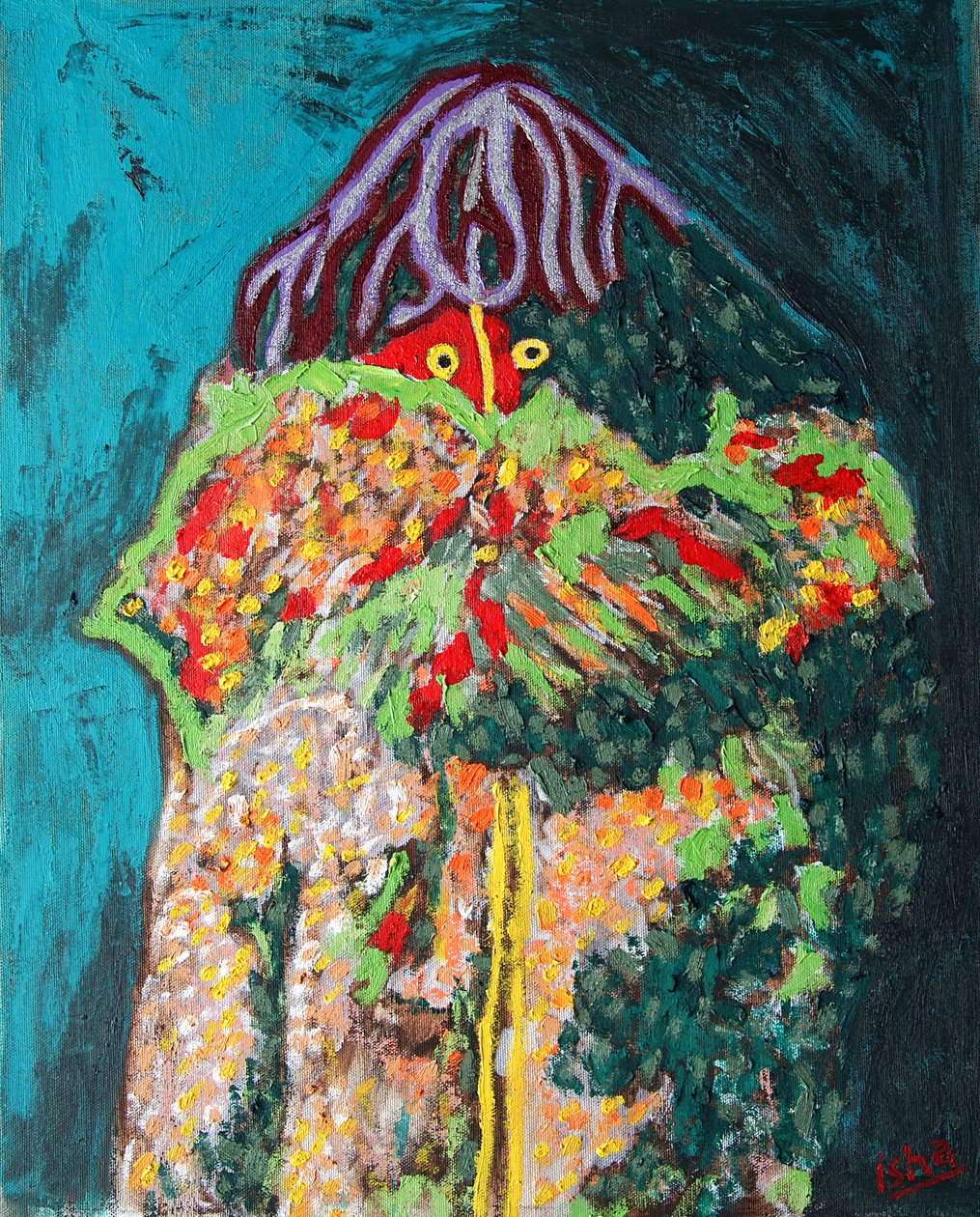 Shaman 1, 2019 (olie på lærred) af Gerhardt Isringhaus