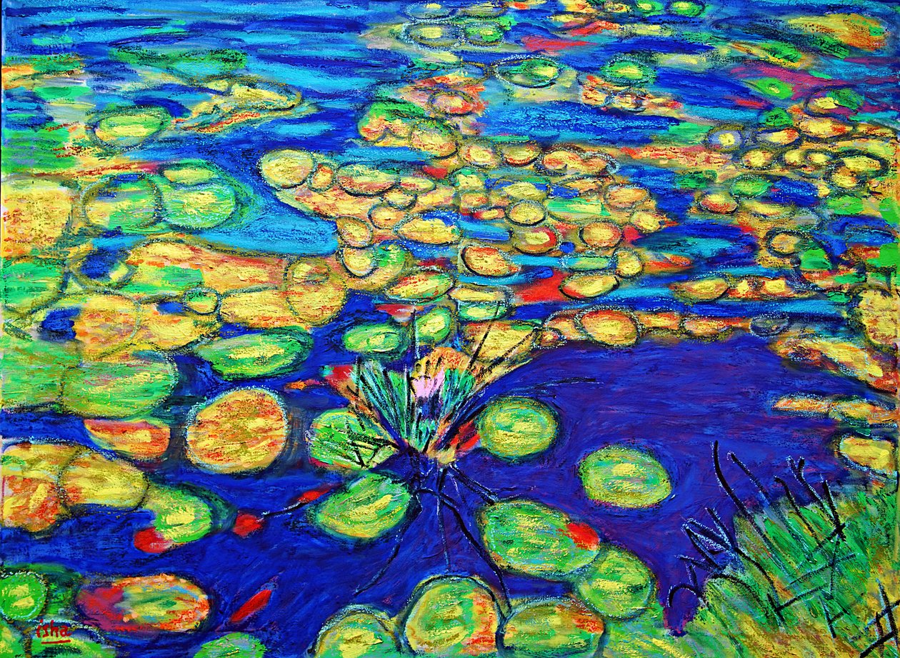 Water Lily, 2019, olie på lærred af Gerhardt Isringhaus