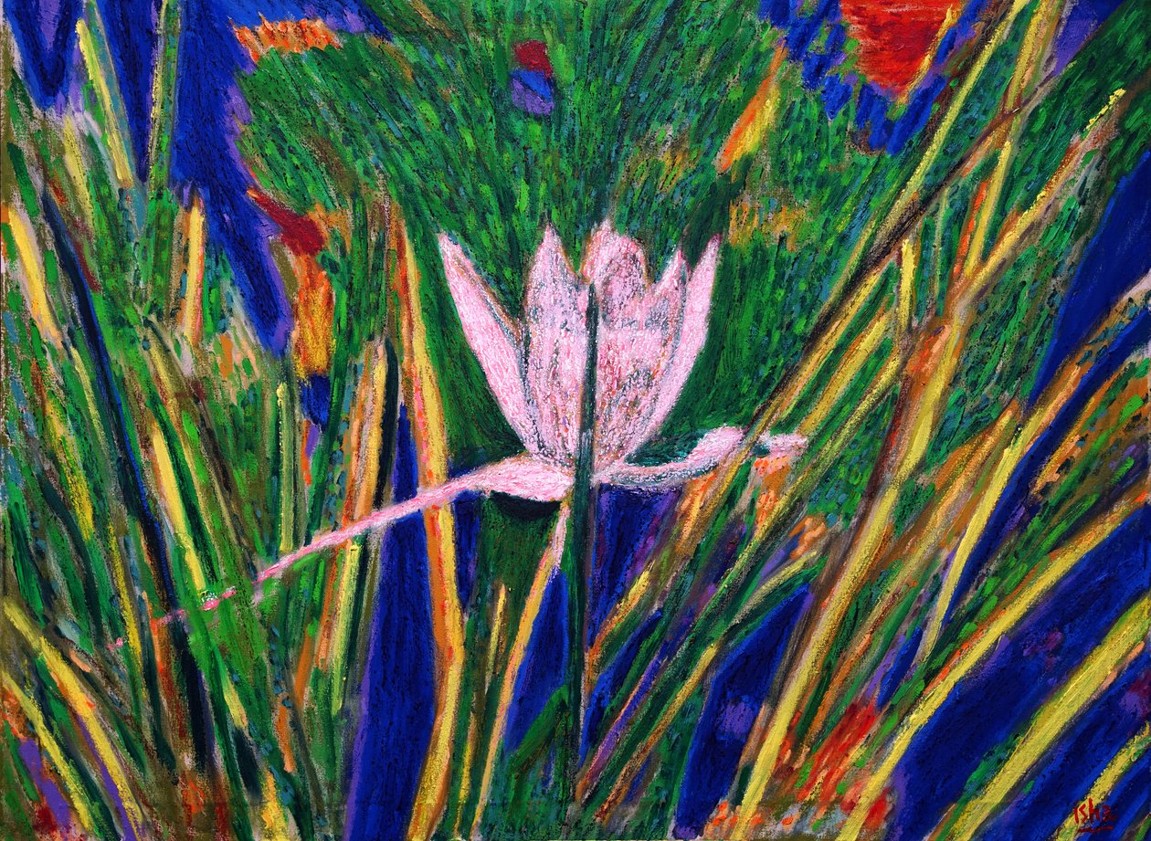 Water Lilys, 2019, olie på lærred af Gerhardt Isringhaus