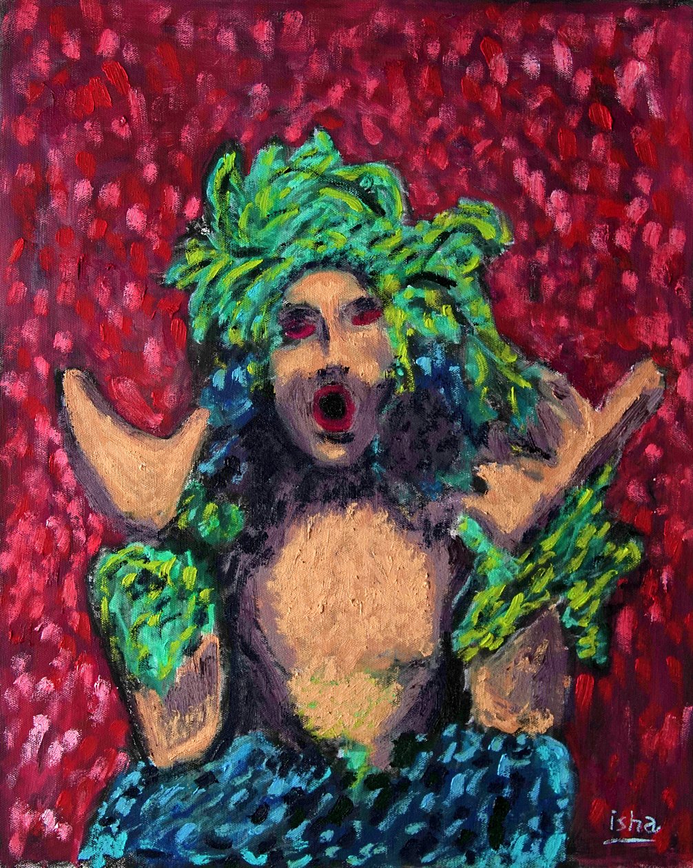 Woodland Shaman, 2020 (olie på lærred) af Gerhardt Isringhaus