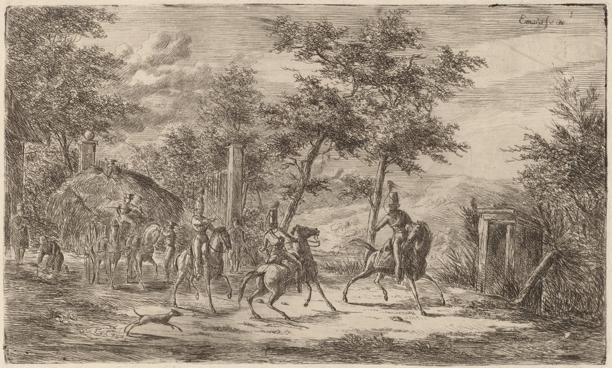 Kavaleri og Høvogn af Gerhardus Emaus de Micault