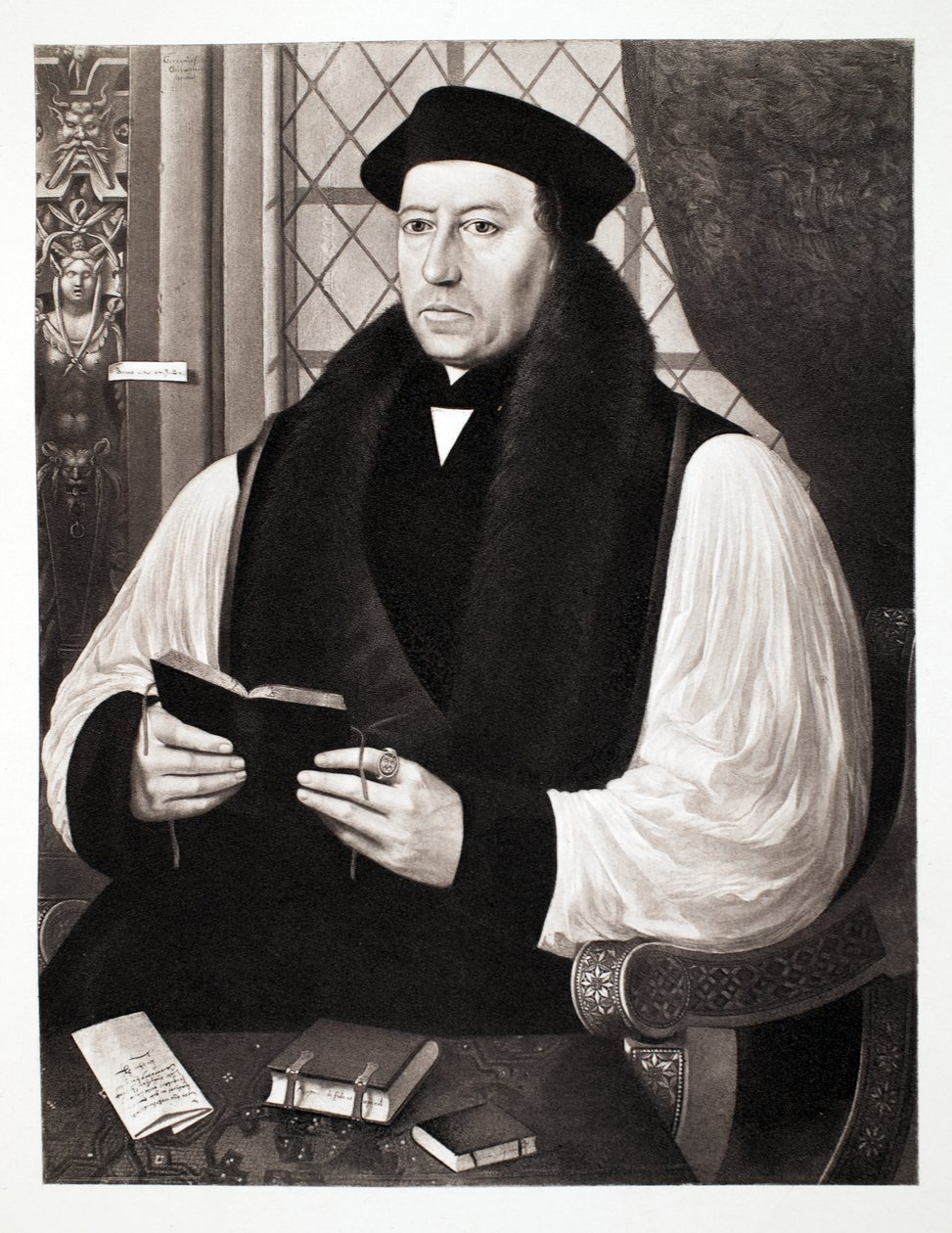 Thomas Cranmer, ærkebiskop af Canterbury, 1546, pub. 1902 (collotype) af Gerlach Flicke