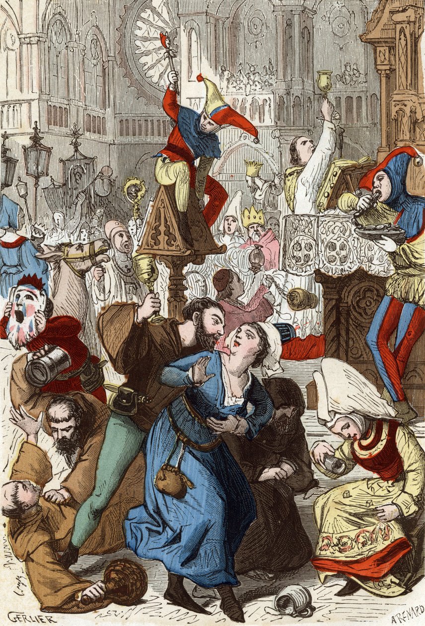Fools Day uden for Notre Dame-katedralen i Paris af Gerlier Gerlier
