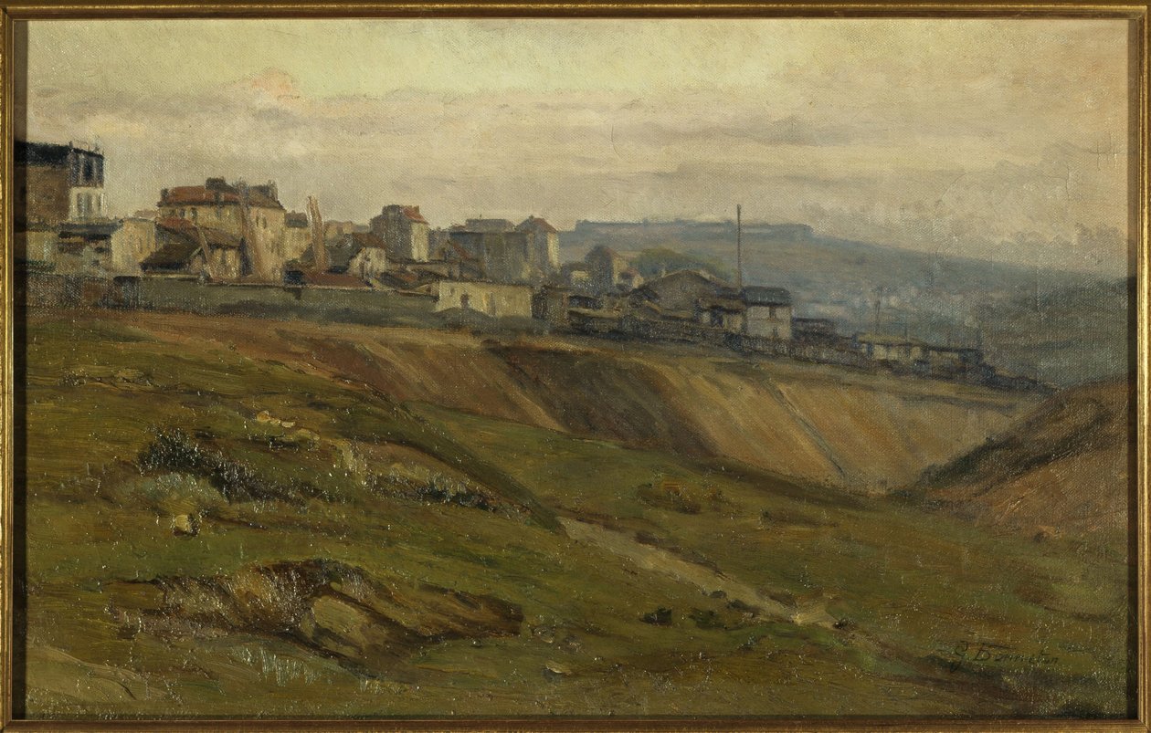 Rue du Moulin-des-Prés, ca. 1900 (olie på lærred) af Germain Eugene Bonneton