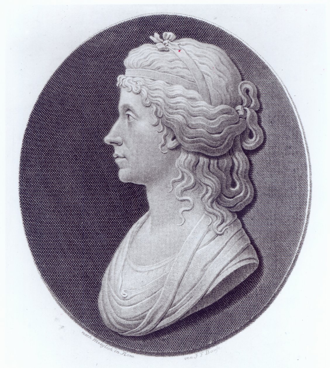 Angelica Kauffman, graveret af J.F Bause af German School