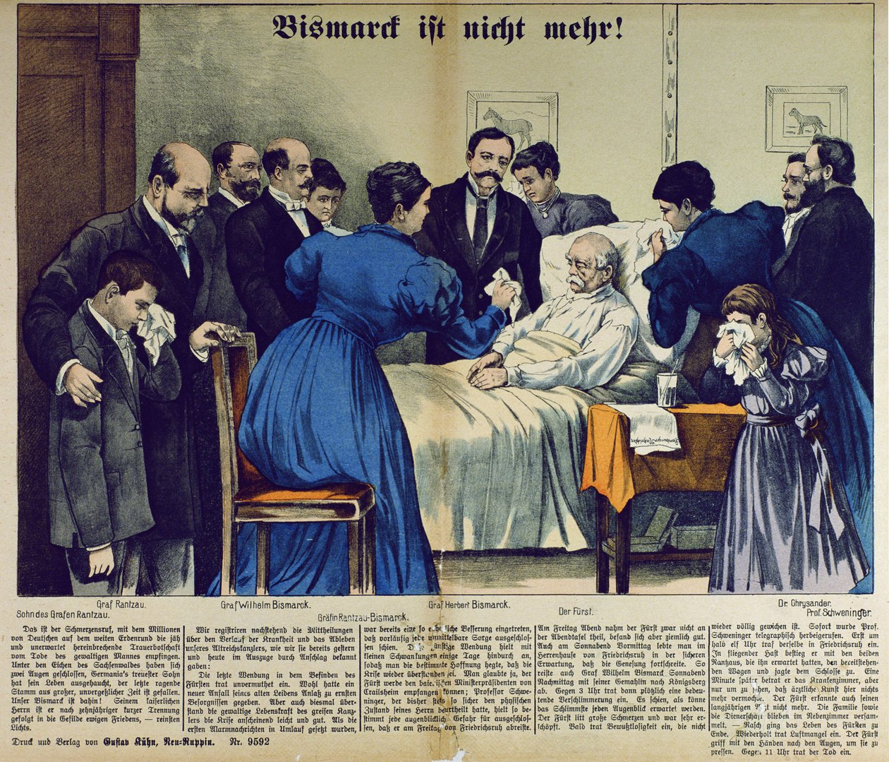 Bismarcks død i Friedrichsruh den 30. juli 1898 af German School