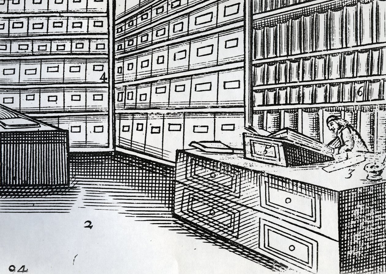 Boghandel, illustration fra 