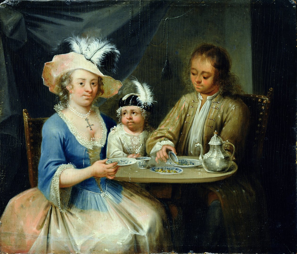 Familieportræt, c.1760 af German School