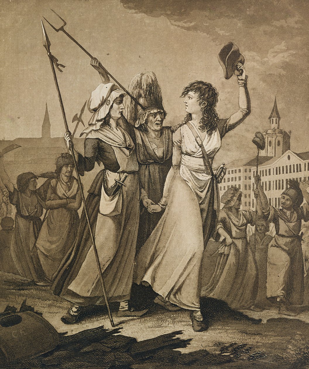 Fishwives of Paris, oktober 1789 af German School