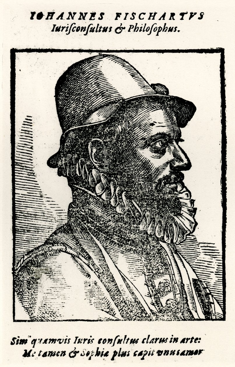 Johann Fischart, 1884-90 (fototype) af German School