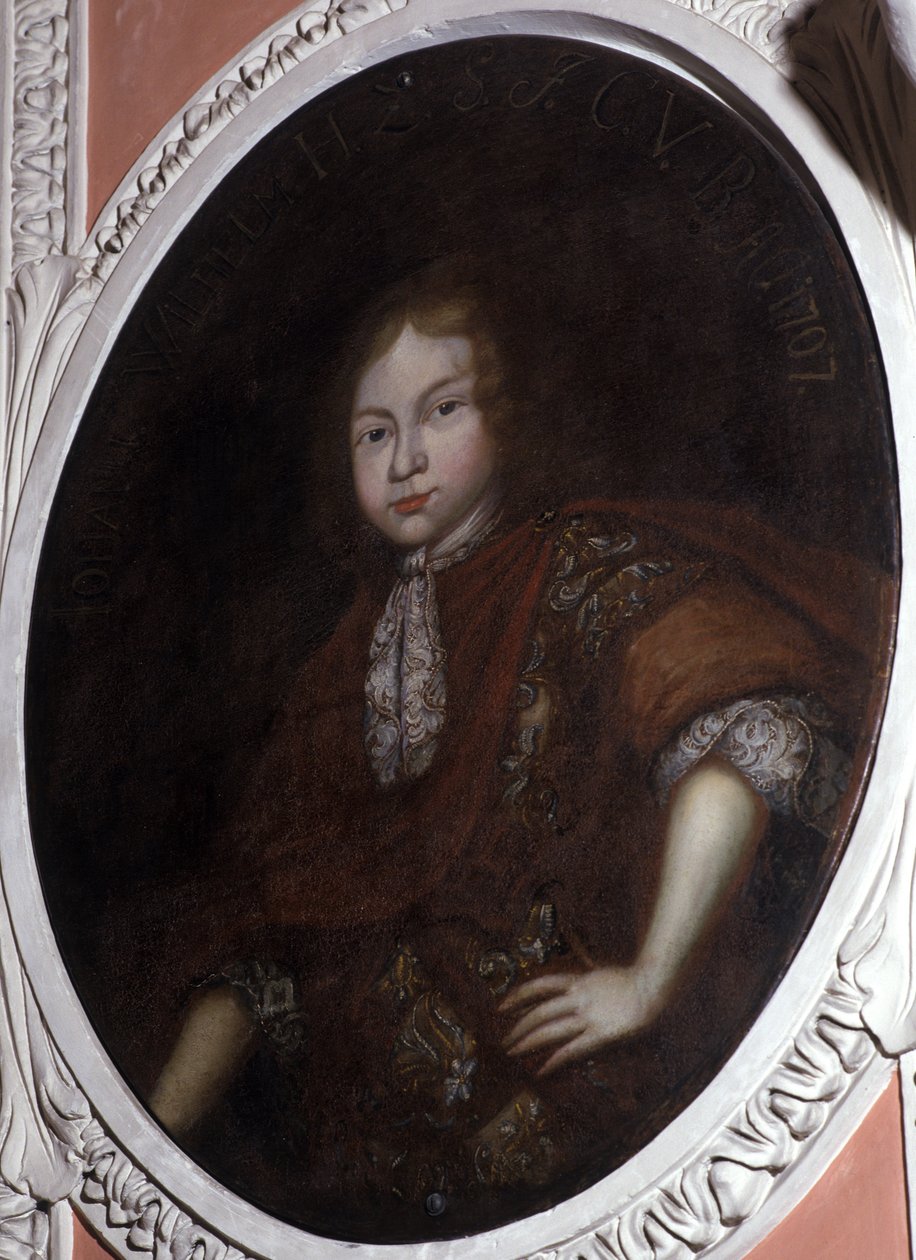 Johann Wilhelm, hertug af Sachsen, Juelich, Cleve og Berg (1675-90) olie på lærred) af German School