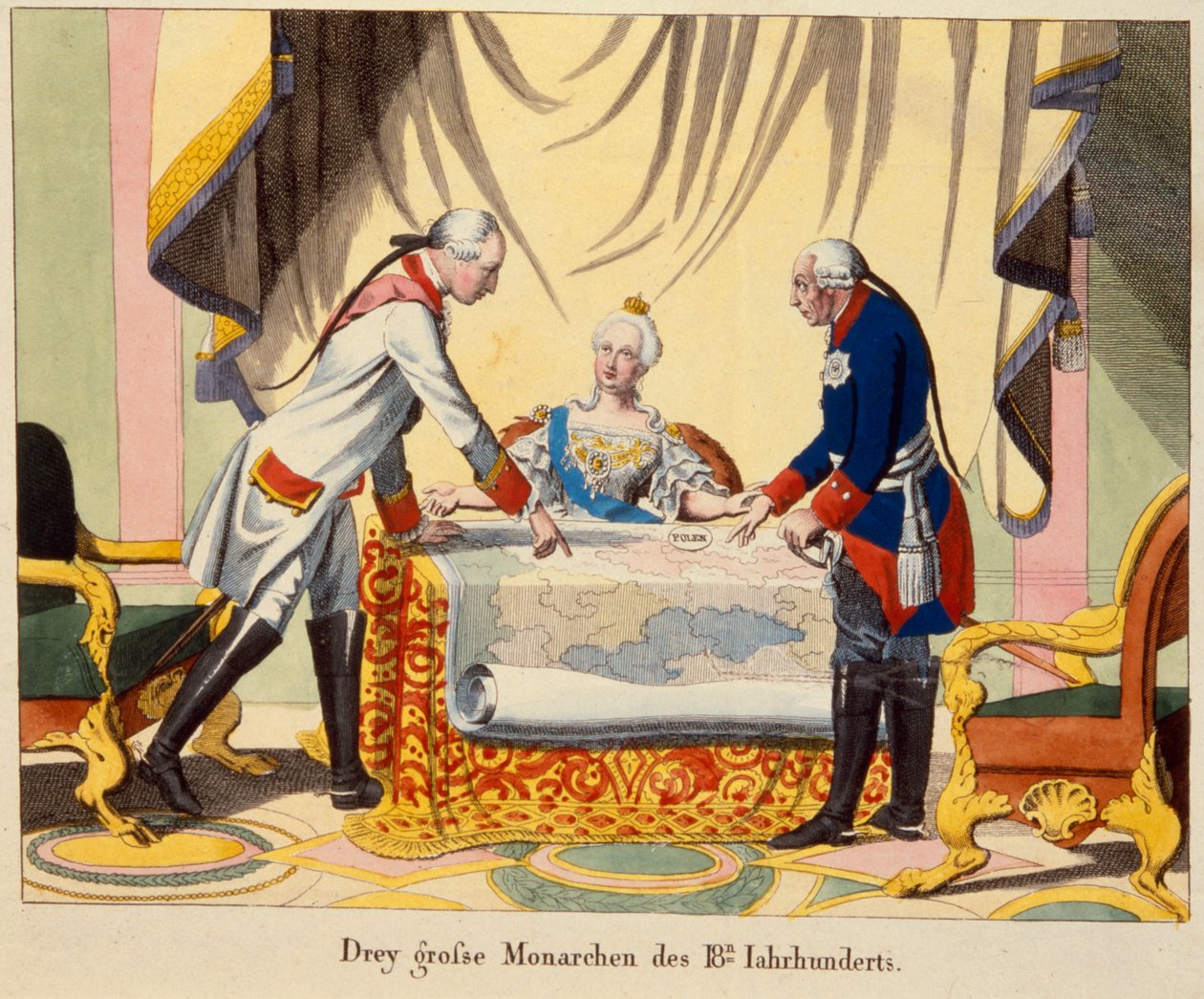 Josef II, Katarina den Store og Frederik II af German School