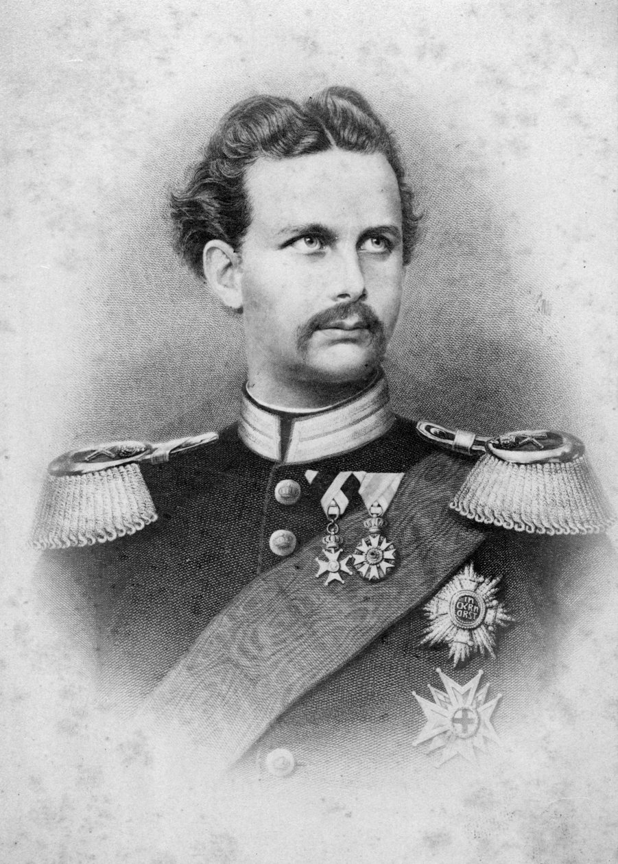 Ludwig II af Bayern af German School