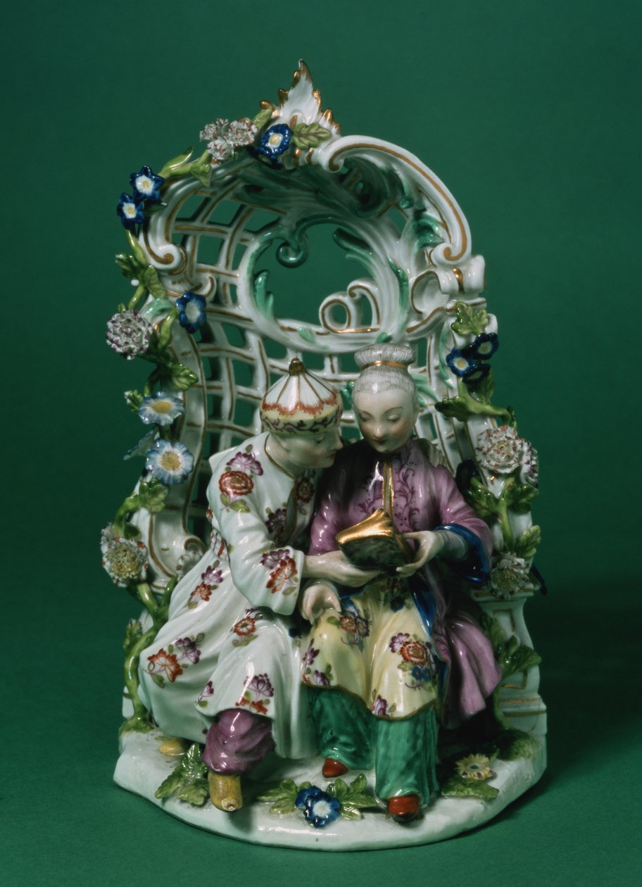 Meissen arbor group, efter et maleri af Boucher, ca. 1760 (porcelæn) af German School