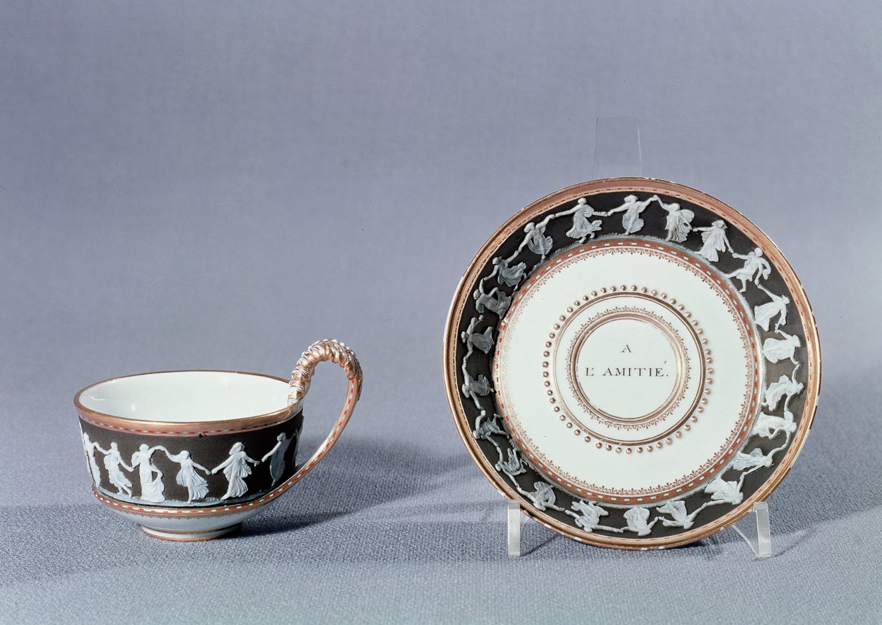 Meissen kop og underkop, slutningen af 1700-tallet (porcelæn) af German School